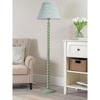Valuelights Bobbles Natural Sage Green Floor Lamp With Green Arrow Shade