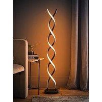 Valuelights Infinity Matt Black Double Twist Integrated Led Floor Lamp