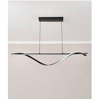 Valuelights Infinity Matte Black Twist Drop Bar Led Ceiling Pendant Light