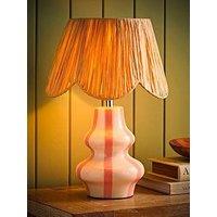 Valuelights Perrie Blush Ceramic Table Lamp