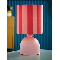 Valuelights Miley Pink Stripes Table Lamp