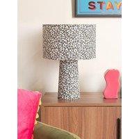 Valuelights Bertie Leopard Print Full Fabric Table Lamp