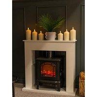 Valuelights Set Of 6 Led Flickering Candles With Remote Control