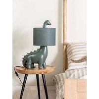 Valuelights Forest Green Dinosaur Table Lamp With Shade