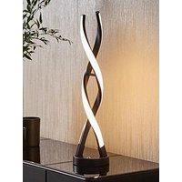 Valuelights Infinity Matt Black Double Twist Integrated Led Table Lamp