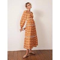 Mint Velvet Floral Print Maxi Dress - Orange