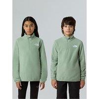 The North Face Teen Glacier 1/4 Zip Pullover - Green