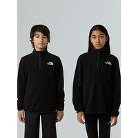 The North Face Teen Glacier 1/4 Zip Pullover - Black