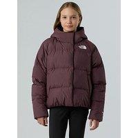 The North Face Girls Down Hooded Jacket - Brown