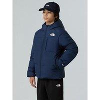 The North Face Boys Down Hooded Jacket - Navy