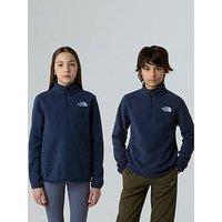 The North Face Teen Glacier 1/4 Zip Pullover - Navy