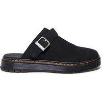 Dr Martens Brookline Bronx Suede Slip On Mule Sandals - Black
