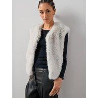 The Very Collection Faux Fur Gilet - Grey