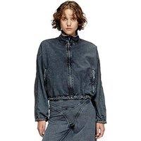 Diesel G-Leam Denim Bomber Jacket - Dark Blue