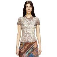 Diesel T-Uncutie Short Sleeve Printed T-Shirt - Light Brown