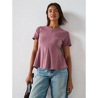 V By Very Seam Detail T-Shirt - Red