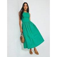 V By Very Woven Mix Midaxi Dress- Black