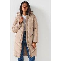 Jdy Water Repellent Padded Coat - Beige