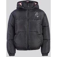 Juicy Couture Girls Shorter Length Foiled Padded Coat - Black