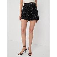 Only Onlconfidence Sequin Shorts - Black