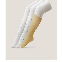 Monsoon Baby Girls 3 Pack Glitter Tights - Gold