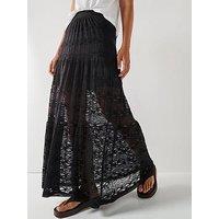 Only Luna Long Midi Jersey Skirt - Black
