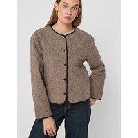 Jdy Jdyemery Quilted Jacket Woven - Brown