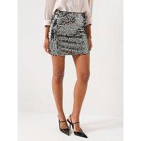 Jdy Troja Sequin Mini Skirt - Black