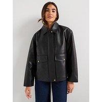 Only Jasmin Faux Leather Jacket - Black