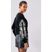 Only Magnolia Long Sleeve Detailed Pullover Jumper - Black