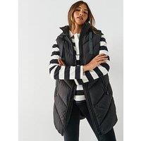 Jdy Skylar Hooded Waistcoat - Black