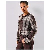 Only Beverly Life Long Sleeve Button Knitted Cardigan - Brown
