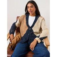 Only Long Sleeve Cardigan V-Neck - Multi