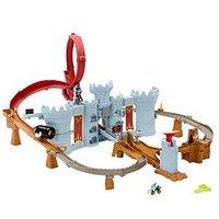 Hot Wheels Mario Kart Bowser'S Castle Track Set With 1:64 Scale Die-Cast Kamek Toy Vehicle & Storage