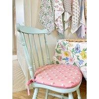 Rucomfy Single Seat Foam Filled Chair Seatpad - 2 Pack- Dusky Pink Ditsy