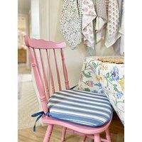 Rucomfy Single Seat Foam Filled Chair Seatpad - 2 Pack- Striped Seafoam Blue