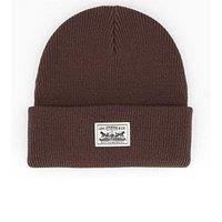 Levi'S Backpatch Knitted Beanie Hat - Brown