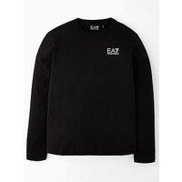 Ea7 Emporio Armani Boys Train Core Id Long Sleeve T-Shirt - Black