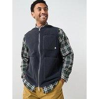 Farah F Tab Abbott Fleece Gilet - Navy