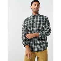 Farah F Tab Hardaker Checked Overshirt - Brown
