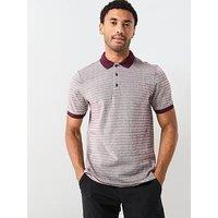 Farah Cotham Contrast Collar Polo Shirt - Burgundy