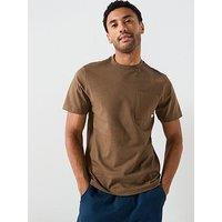 Farah F Tab Stacy Pocket T-Shirt - Brown