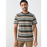 Farah Stripe T-Shirt - Khaki