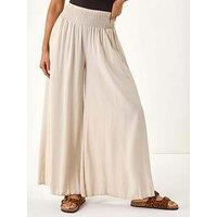 Roman Relaxed Wide Leg Trouser - White