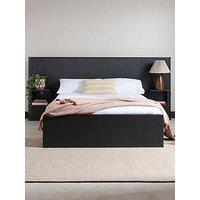 The Very Collection Carina Oversize Headboard Bed With Mattress Options (Buy & Save!) - Black - Bed Frame With Microquilt Mattress