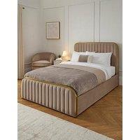 Very Home Muse Lift Up Storage Bed Frame With Mattress Options (Buy & Save!) - Natural/Gold - Fsc Certified - Bed Frame With Memory Mattress