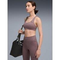 Puma Womens Running Cloudspun Mid Support Sports Bra - Pink