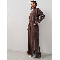 The Very Collection Contrast Tie Waist Jogger Co-Ord - Brown