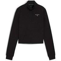 Puma Womens X Hyrox Cloudspun 1/4 Zip - Black