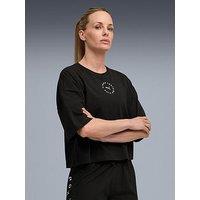 Puma Womens X Hyrox Cropped Lifestyle T-Shirt - Black